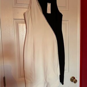 Versace Collection Black and White Midi Dress